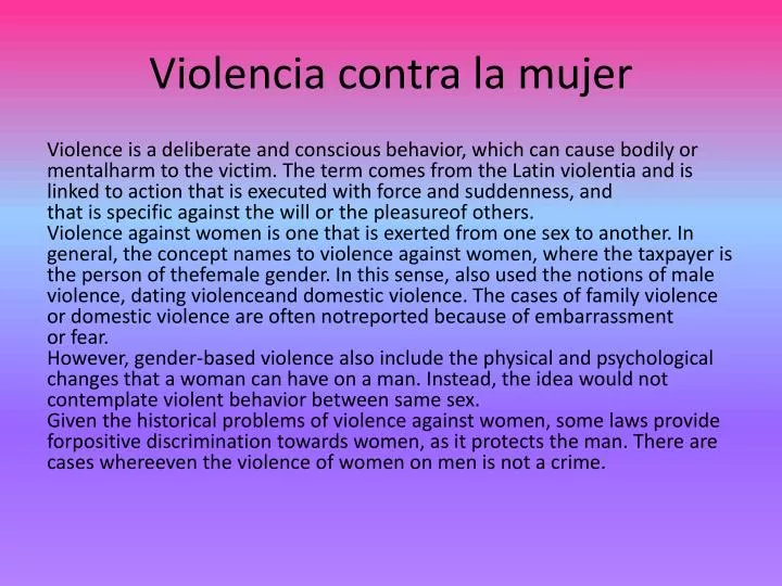 violencia contra la mujer