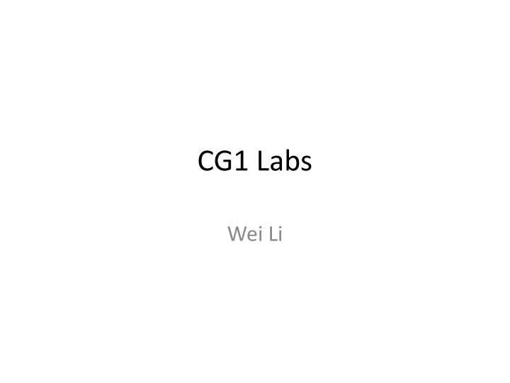 cg1 labs