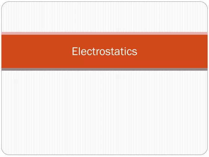 electrostatics