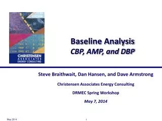 Baseline Analysis CBP, AMP, and DBP