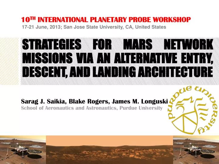 strategies for mars network missions via an alternative entry descent and landing architecture