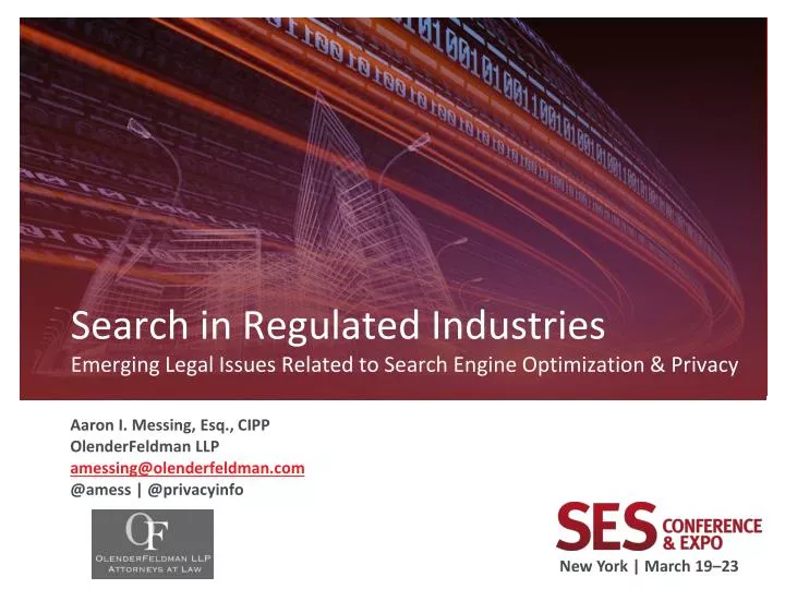search in regulated industries emerging legal issues related to search engine optimization privacy