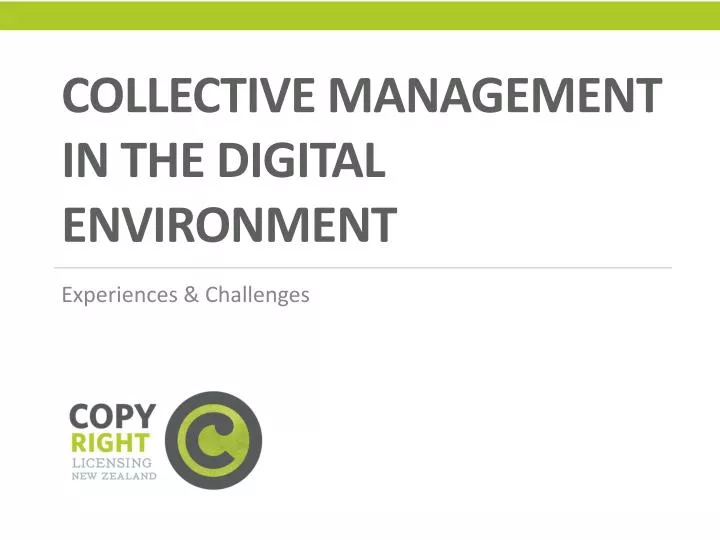 collective management in the digital environment