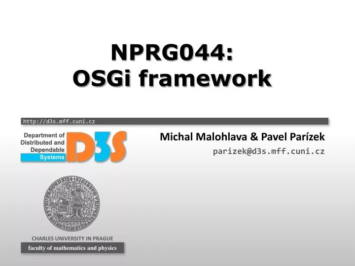 nprg044 osgi framework