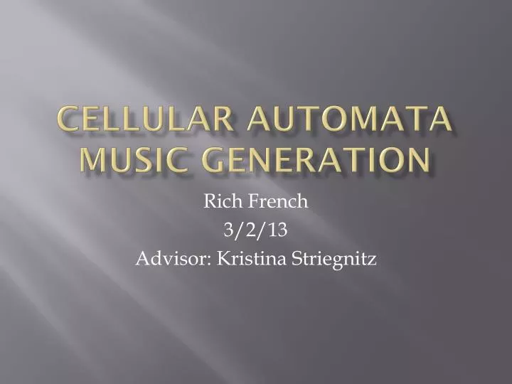 cellular automata music generation