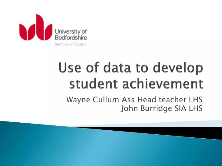 use of data to develop student achievement
