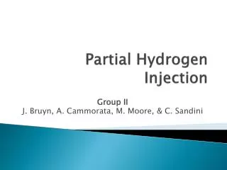 Partial Hydrogen Injection