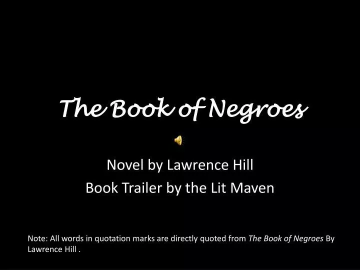 the book of negroes