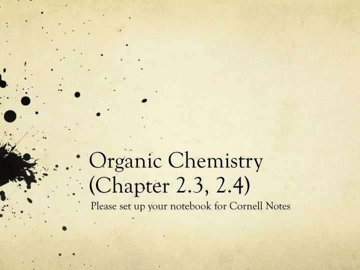 organic chemistry chapter 2 3 2 4