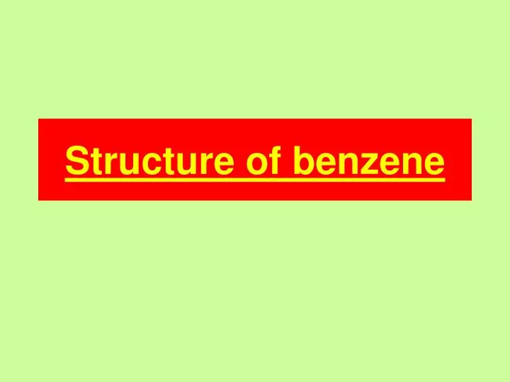 structure of benzene
