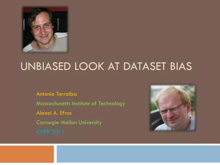 unbiased look at dataset bias