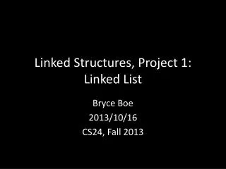 linked structures project 1 linked list