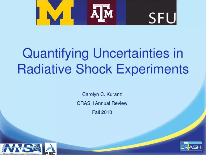 quantifying uncertainties in radiative shock experiments