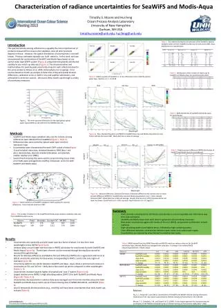 Characterization of radiance uncertainties for SeaWiFS and Modis -Aqua