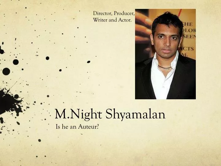 m night shyamalan