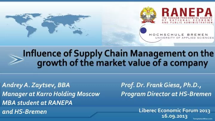 influence of supply chain management on the growth of the market value of a company