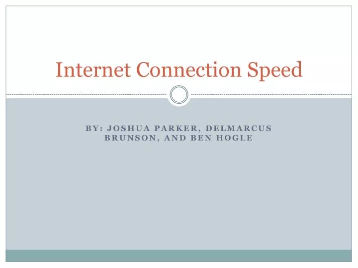 internet connection speed