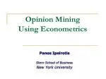 Opinion Mining Using Econometrics - slide 1