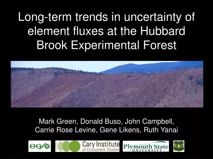 long term trends in uncertainty of element fluxes at the hubbard brook experimental forest