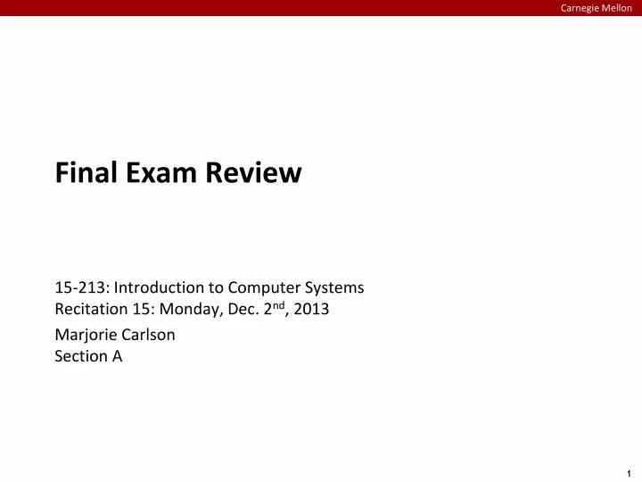 final exam review