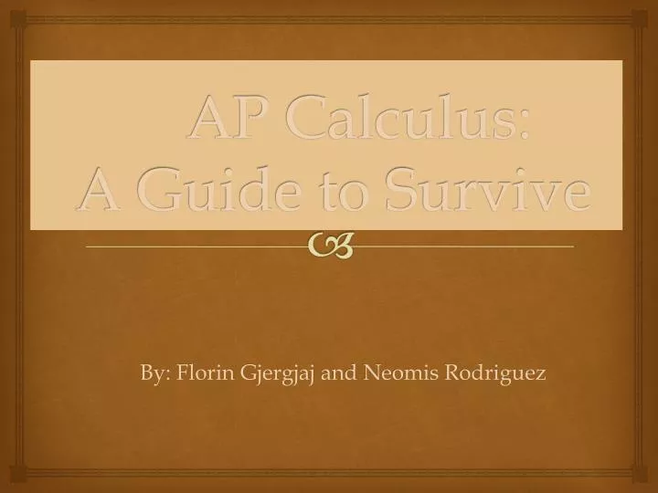 ap calculus a guide to survive