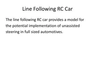 Line Following RC Car