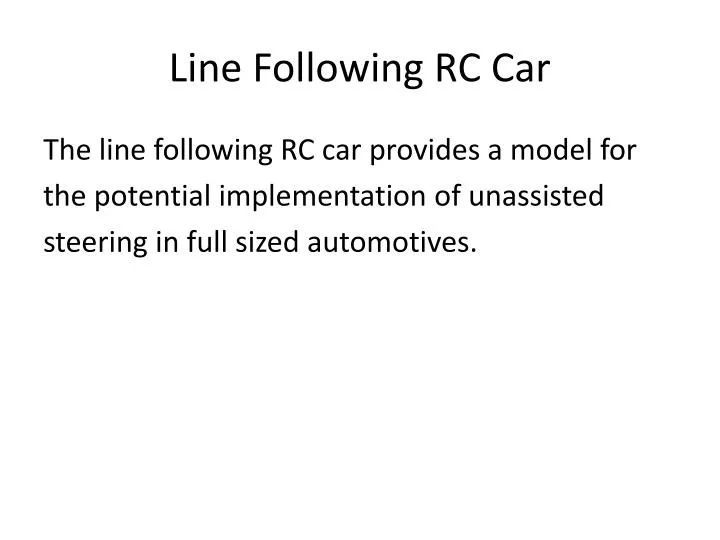 line following rc car
