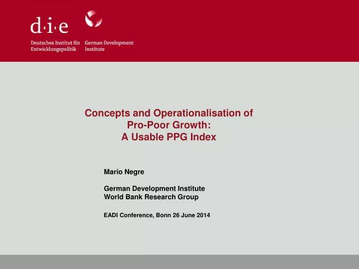 concepts and operationalisation of pro poor growth a usable ppg index