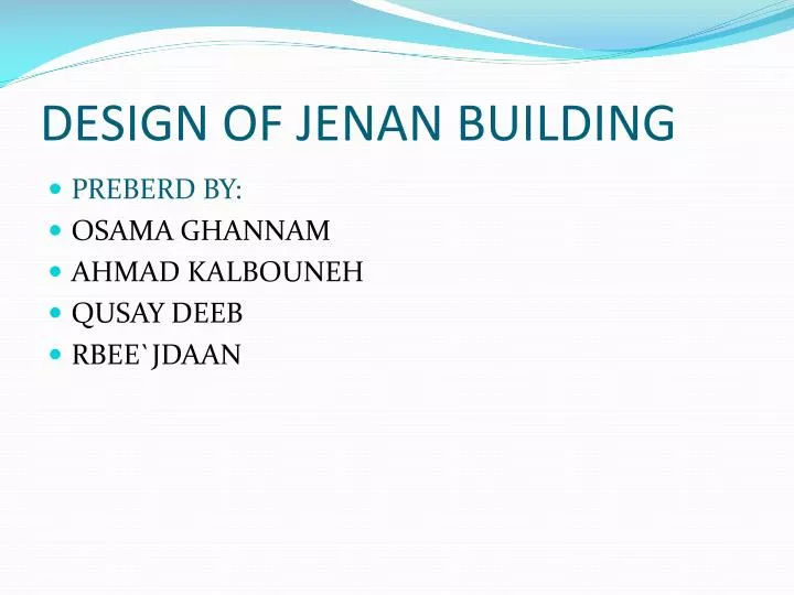design of jenan building