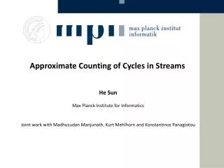 Approximate Counting of Cycles in Streams