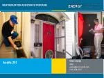 WEATHERIZATION ASSISTANCE PROGRAM - slide 1
