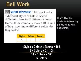 bell work
