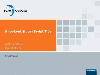Knockout &amp; JavaScript Tips