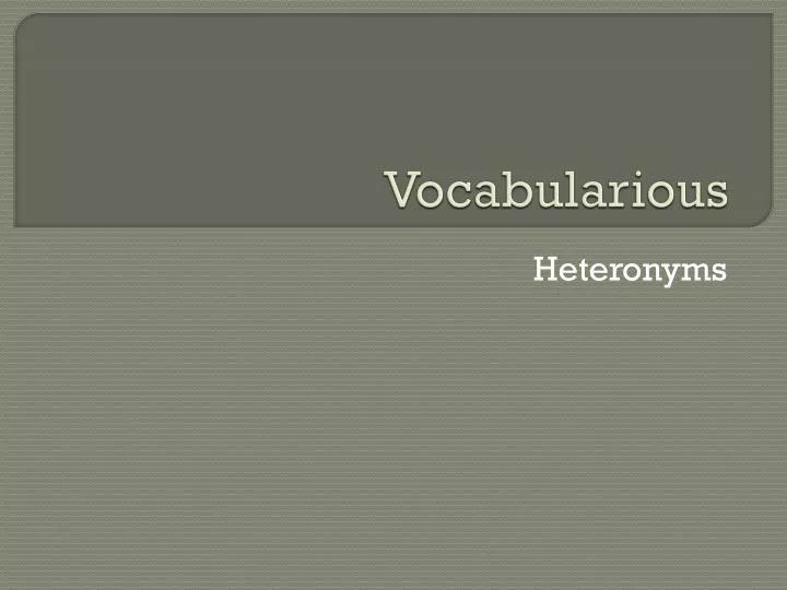 vocabularious