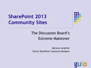 SharePoint 2013 Community Sites
