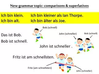 New grammar topic: comparisons &amp; superlatives
