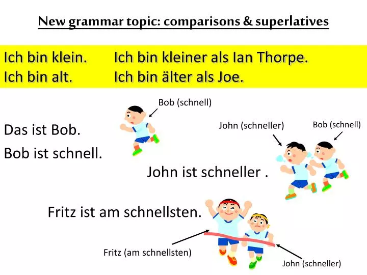 new grammar topic comparisons superlatives
