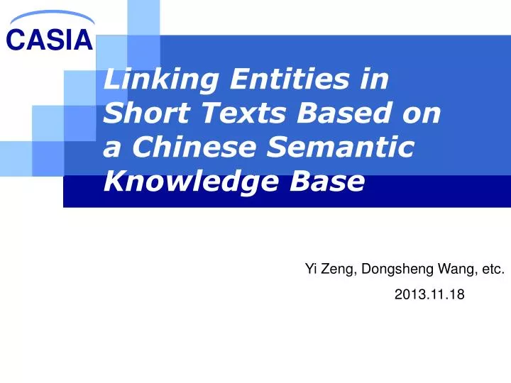 linking entities in short texts based on a chinese semantic knowledge base