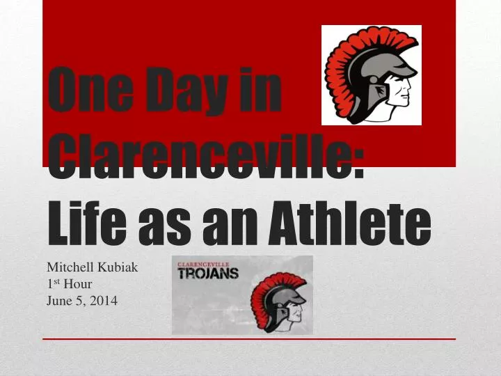 one day in clarenceville life as an athlete