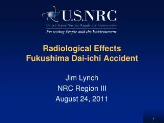 Radiological Effects Fukushima Dai-ichi Accident