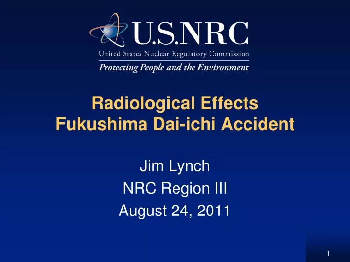 radiological effects fukushima dai ichi accident