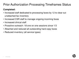 Prior Authorization Processing Timeframes Status