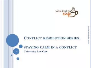 Conflict resolution series: staying calm in a conflict