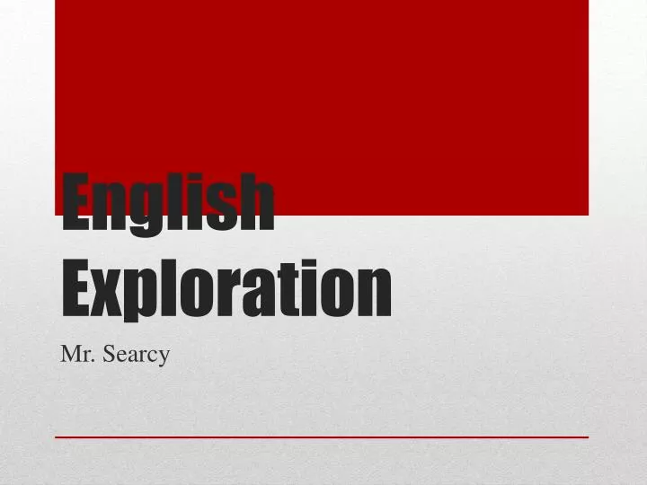 english exploration