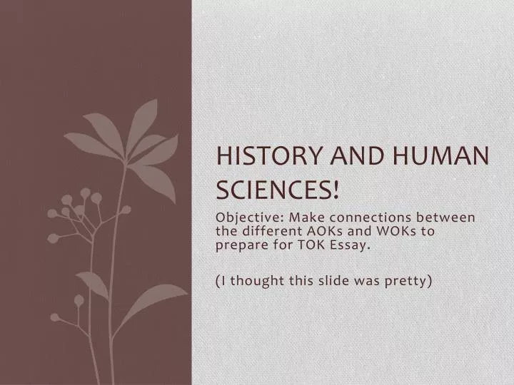 history and human sciences