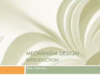 Mechanism design introduction