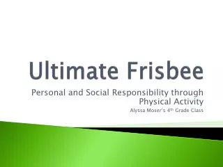 ultimate frisbee