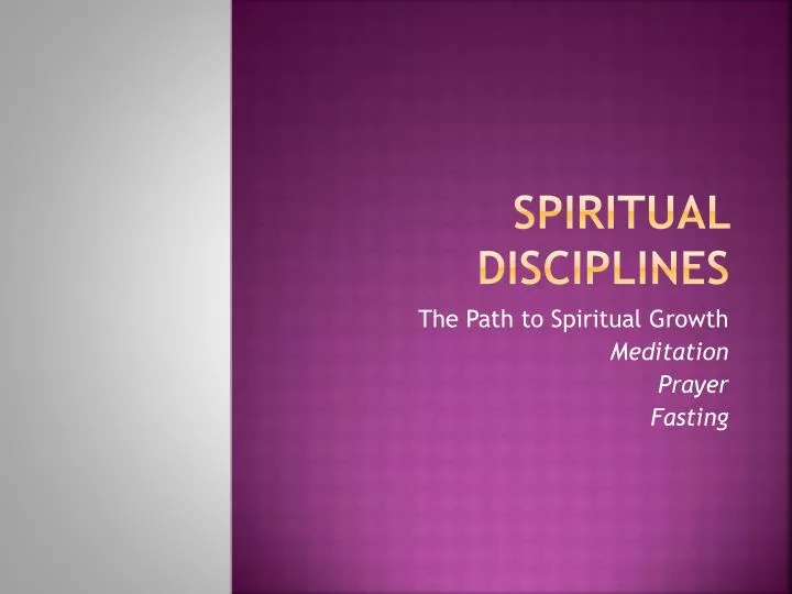 spiritual disciplines