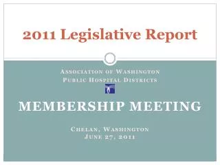 2011 Legislative Report