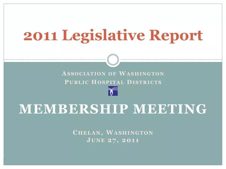 2011 legislative report